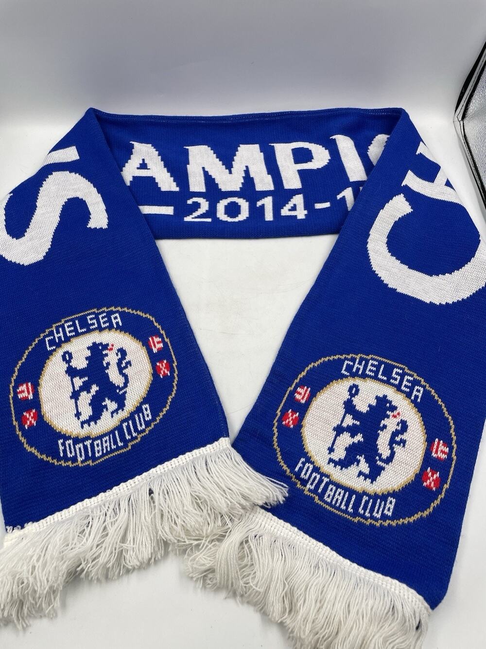 Chelsea FC Soccer Football Scarf Officially Licensed Blue White Striped